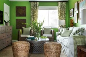 зеленый цвет в интерьере дома